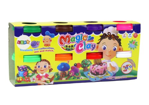 Zestaw Ciastoliny W Kubeczku 8 Sztuk Foremki Kolorowa