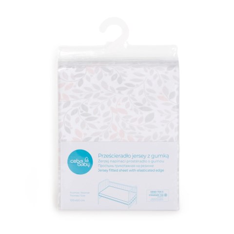 CEBA 823-076-602 Prześcieradło jersey z gumką 120x60 Twigs*