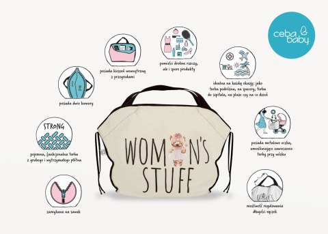 CEBA 868-132-686 Torba Women's Stuff Bag Fluffy Puffy Bart beżowy