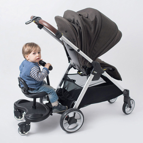 OLMITOS PATINETE dostawka do wózka z siedziskiem - czarna