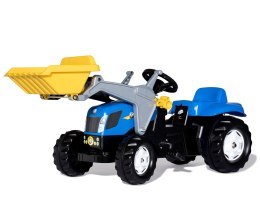 Rolly Toys 023929 Traktor Rolly Kid New Holland Agriculture z łyżka i przyczepą