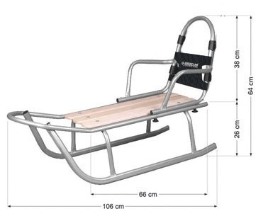 BabyActive Sanki z oparciem plus taśma