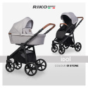 RIKO BASIC IDOL Wózek wielofunkcyjny 3w1 z fotelikiem 0-10 kg - 01 Stone