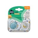 TOMMEE TIPPEE TTP43336297 Smoczki uspokajające NIGHT TIME 6-18m mix 2pak