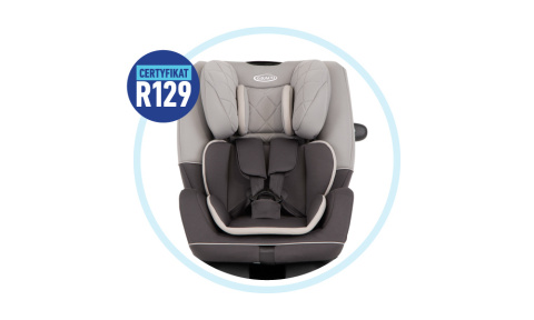 SLIMFIT R129 i-Size Graco fotelik samochodowy 0-36 kg od urodzenia do 145 cm - Iron