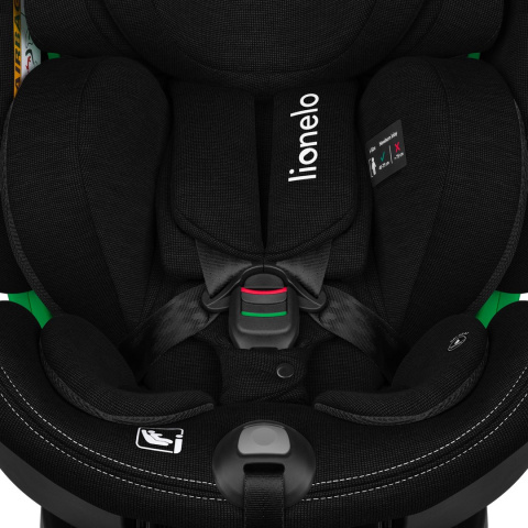 HARMONY i-Size Lionelo Obrotowy fotelik samochodowy 40-150 cm - Black Carbon Bamboo