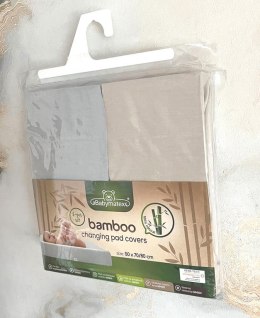 MATEX Pokrowiec na przewijak bamboo 50x70/80 2szt[TB0415_15]beż+szary