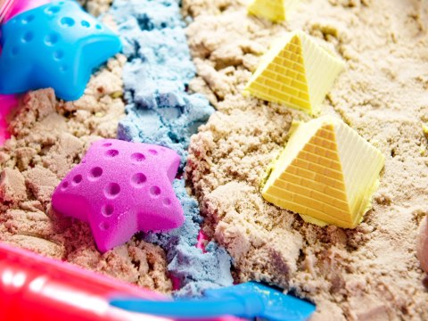 Piasek dla dzieci 2kg foremki piaskownica zestaw XXL plastyczny kreatywny różowy