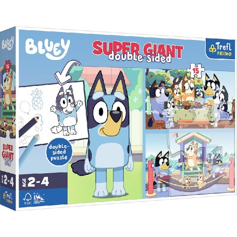 TREFL 42010 Puzzle 15 GIANT Przygoda z Bluey