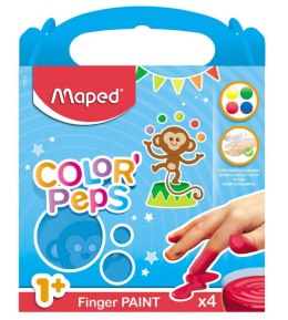 Farba do malowania palcami dla dzieci Colorpops 4 kolory Maped
