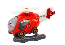 Helikopter Kreskówkowy Do Skręcania DIY Czerwony