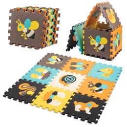 Mata edukacyjna piankowa puzzle zwierzątka kolorowa 85 x 85 x 1 cm 9 elementów kolorowa folia