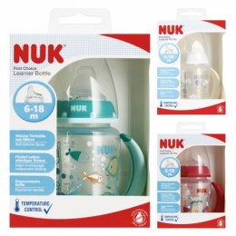 NUK 215335 Butelka z uchwytami FC+ 150 ml ze wskaźnikiem temperatury 6-18 m