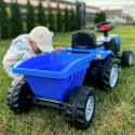 WOOPIE Traktor na Pedały Farmer GoTrac MAXI PLUS z Przyczepą Niebieski Ciche Koła