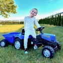 WOOPIE Traktor na Pedały Farmer GoTrac MAXI PLUS z Przyczepą Niebieski Ciche Koła