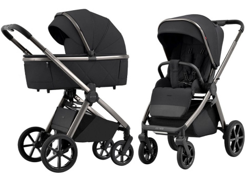 OMEGA 2w1 Carrello wózek dziecięcy głęboko-spacerowy do 22 kg CRL-6530 - Absolute Black