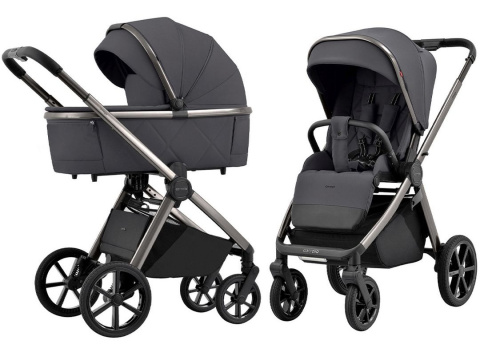 OMEGA 2w1 Carrello wózek dziecięcy głęboko-spacerowy do 22 kg CRL-6530/1 - Excellent Grey