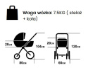 TUVI 3w1 Dada Prams wózek dziecięcy z fotelikiem Axis 0-13kg - Moon Black