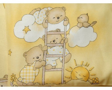 AlmaBaby Pościel Dziecięca - Zestaw 10 elementów Baldachim Tkanina 100x135