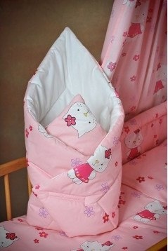 AlmaBaby Pościel Dziecięca - Zestaw 10 elementów Baldachim Tkanina 100x135