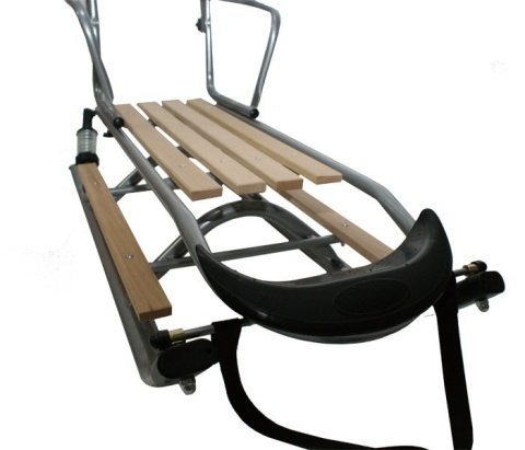 Mikrus Sanki SPORT amortyzacja + MATERAC (S+M) z oparciem prowadnicą