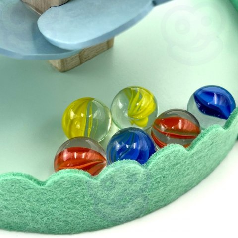 TOOKY TOY Drewniana Kolorowa Wieża Wirująca dla Dzieci