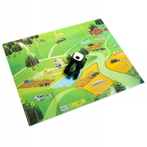 WOOPIE Zestaw Maszyn Rolniczych Traktor Ciągnik Zagroda Mini Farma Osada Rolnicy Skala: 1:24