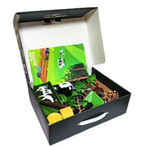 WOOPIE Zestaw Maszyn Rolniczych Traktor Ciągnik Zagroda Mini Farma Osada Rolnicy Skala: 1:24