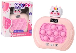 Gra Pop-It Wac A Mole Jednorożec Światła Dźwięki Różowa Sensoryczna