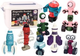 Klocki Magnetyczne Kosmos Rakieta Zestaw 56 ele. Magnetic Rocket Mix