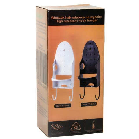 Uchwyt wieszak ścienny na żelazko na deskę do prasowania odporny na wysoką temperaturę czarny