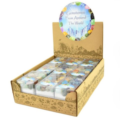 Kolekcja 35 szt kamieni w pudełku
