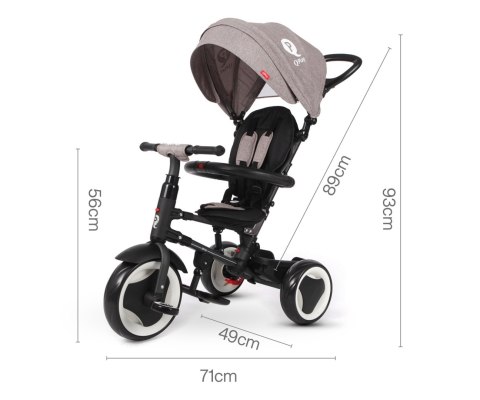 MILLY MALLY 3835 Qplay Rowerek trójkołowy Rito grey