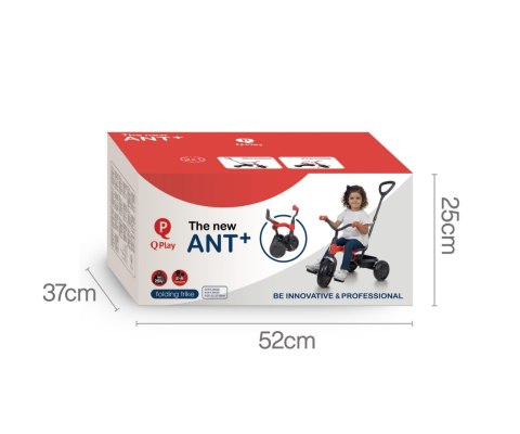 MILLY MALLY 4542 Qplay Rowerek trójkołowy Ant Plus dark grey