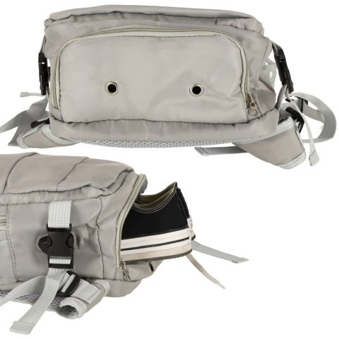 Plecak podróżny bagaż podręczny RYANAIR WIZZAIR USB szary