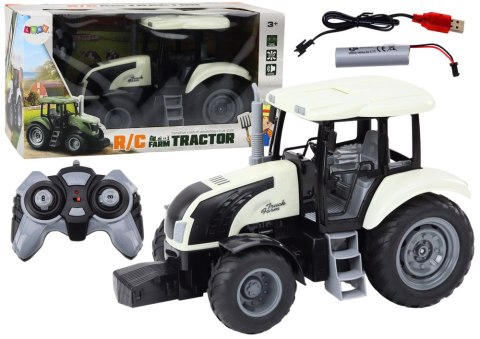 Traktor Zdalnie Sterowany RC 2.4G Dźwięki Biały