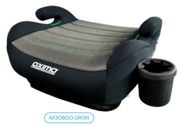 Booster IsoFix Oximo i-Size 125-150 cm fotelik siedzisko samochodowe Grupa 2+3 - Grey/Green