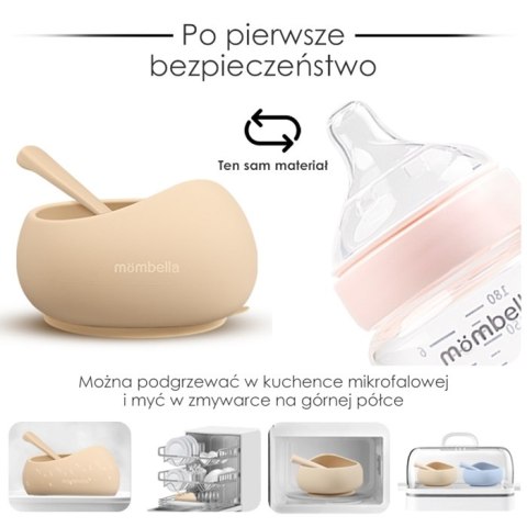 Mombella 01518 Miseczka z Przyssawką i Łyżeczką Light Blue