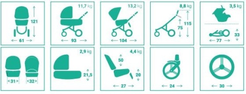 FLAVIO PREMIUM CLASS 2w1 Bebetto wózek wielofunkcyjny do 22kg głęboko-spacerowy - Stella 09