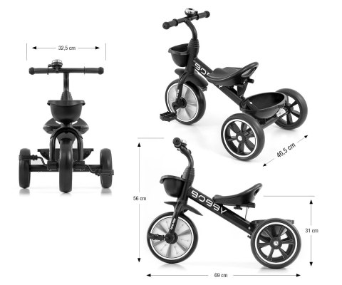 MILLY MALLY 5697 Rowerek trójkołowy Bobby black