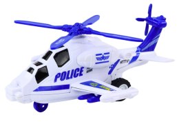 Helikopter Policyjny Biały lub Czarny Napęd Frykcyjny Światło i Dźwięk