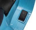 Jeździk akumulatorowy Scooter Vespa z siedzeniem z ekoskóry z przeszyciem i oparciem niebieski