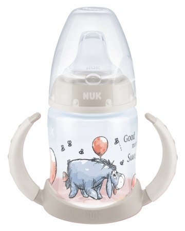 NUK ZE-103 Zestaw FC Butelka 150ml z uchwytami i wskaźnikiem temperatury DISNEY KUBUŚ PUCHATEK+ustnik silikonowy niekapek gratis