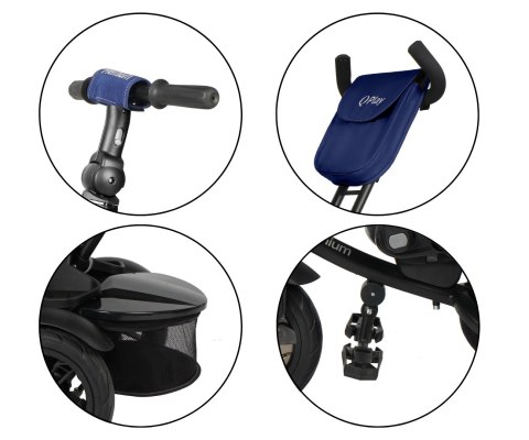 MILLY MALLY 5393 Qplay Rowerek trójkołowy Premium Navy/Blue