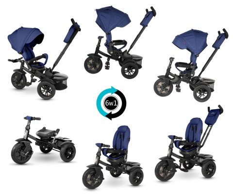 MILLY MALLY 5393 Qplay Rowerek trójkołowy Premium Navy/Blue