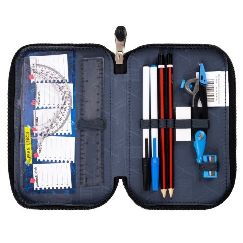 Piórnik dwupoziomowy z wyposażeniem Black cats PC-04 koty#G2