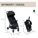 Chicco GLEE Kompaktowy wózek spacerowy do 22 kg - UNEVEN BLACK