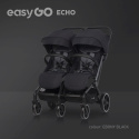 EasyGo ECHO Podwójny wózek spacerowy - Ebony Black