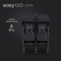 EasyGo ECHO Podwójny wózek spacerowy - Ebony Black