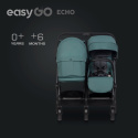 EasyGo ECHO Podwójny wózek spacerowy - Sage Green